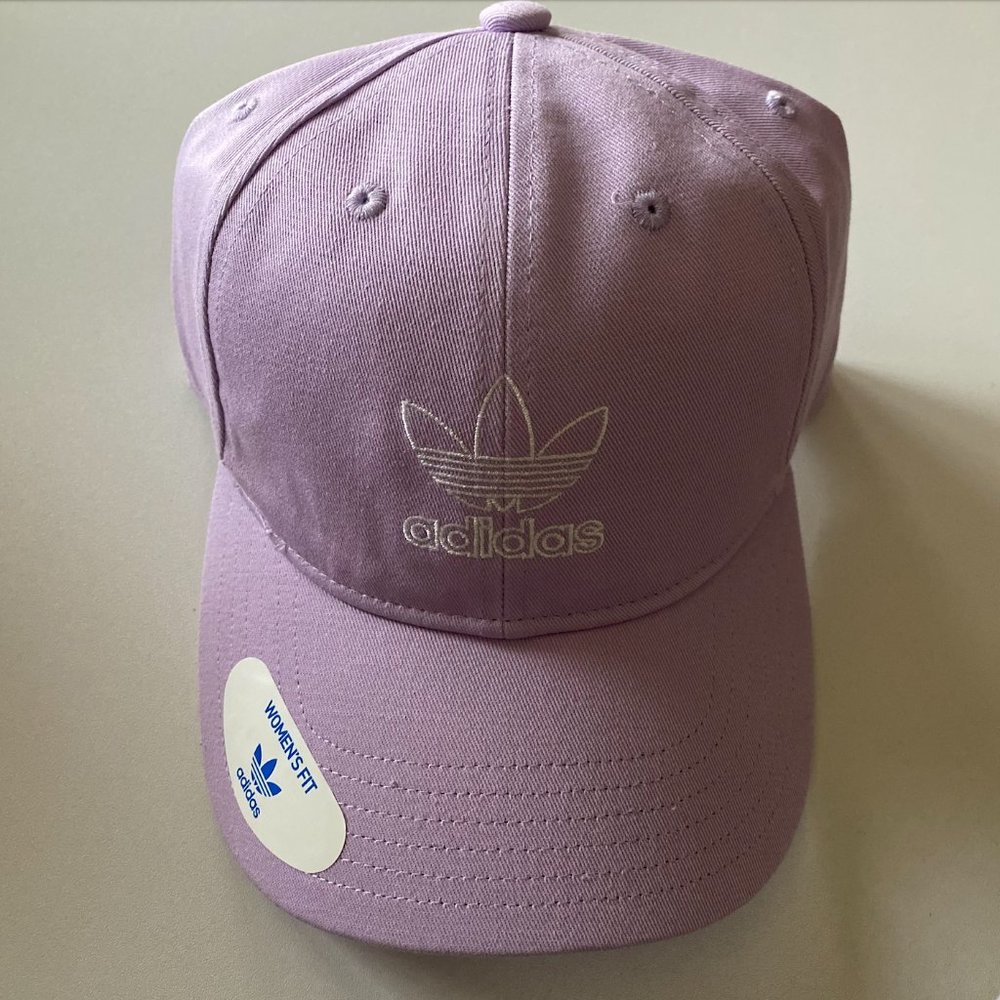 NEW adidas Originals Women's Relaxed Outline Hat in Purple Glow
